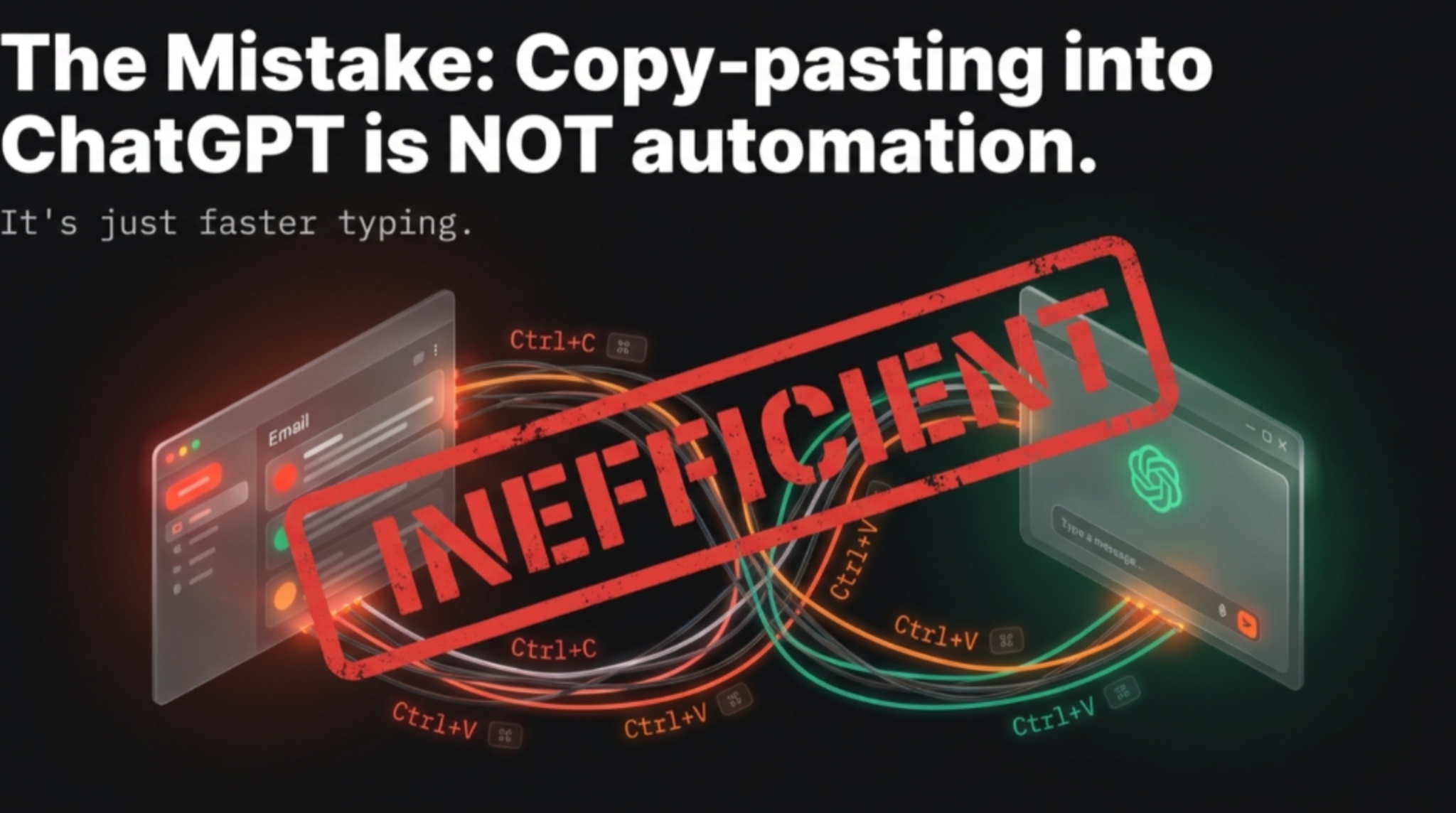Copy pasting into ChatGPT is not true email automation